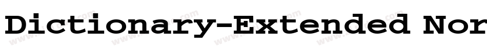 Dictionary-Extended Normal字体转换 Dictionary-Extended Normal字体转换